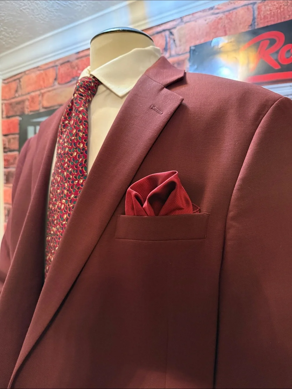Stafford Maroon Blazer